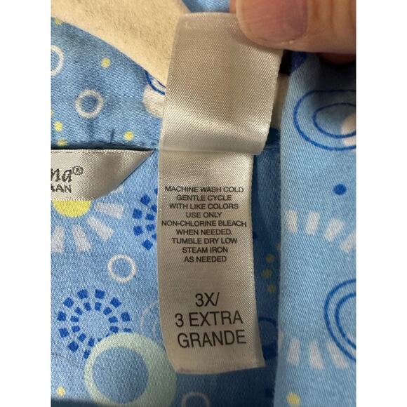 Adonna women’s sleep shirt￼ button up stars & moons flannel cozycore plus size - Picture 4 of 7